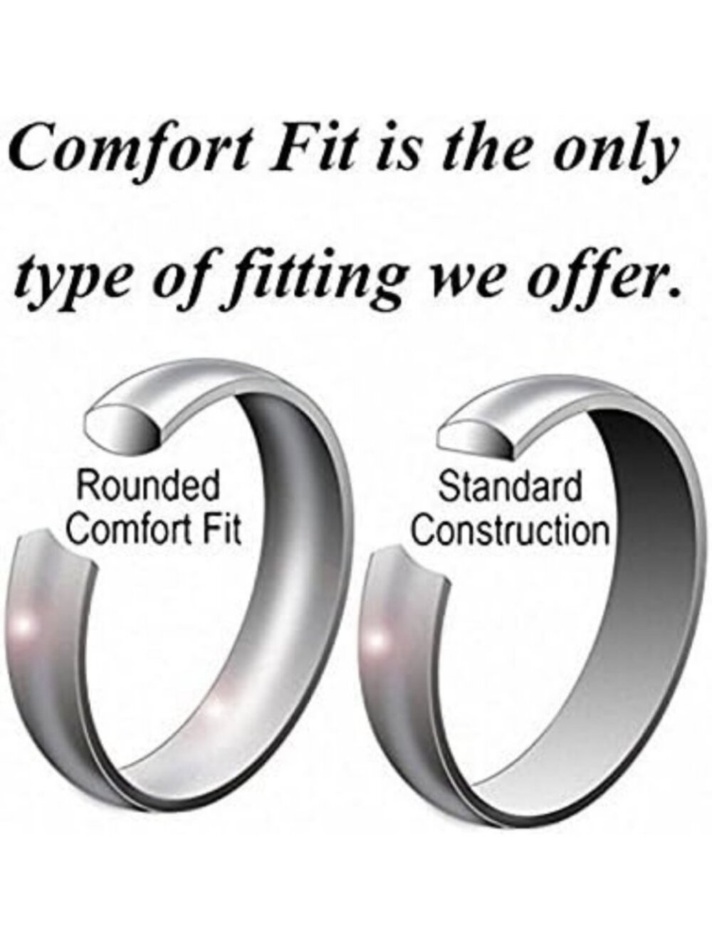 Comfort Fit Tungsten Wedding Band Ring for Men & Women - 1mm to 8mm, Gold & Rose - Picture 5 of 6